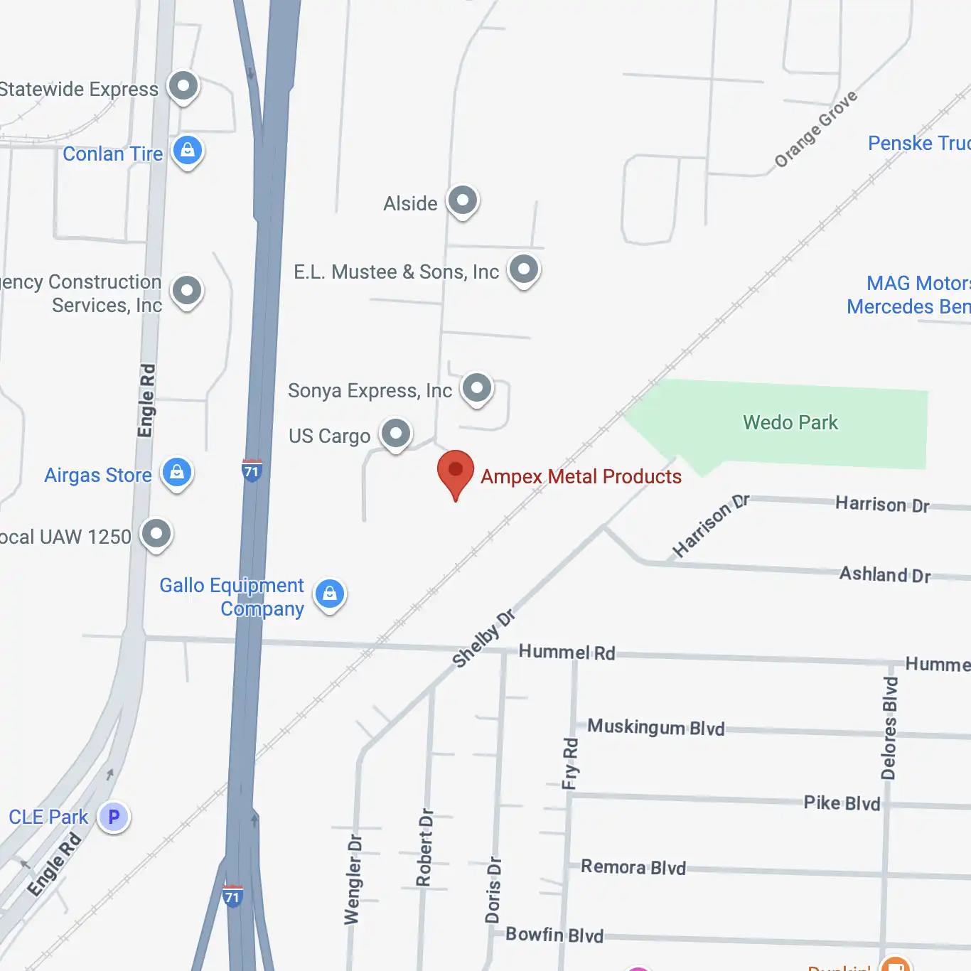 Map to Ampex