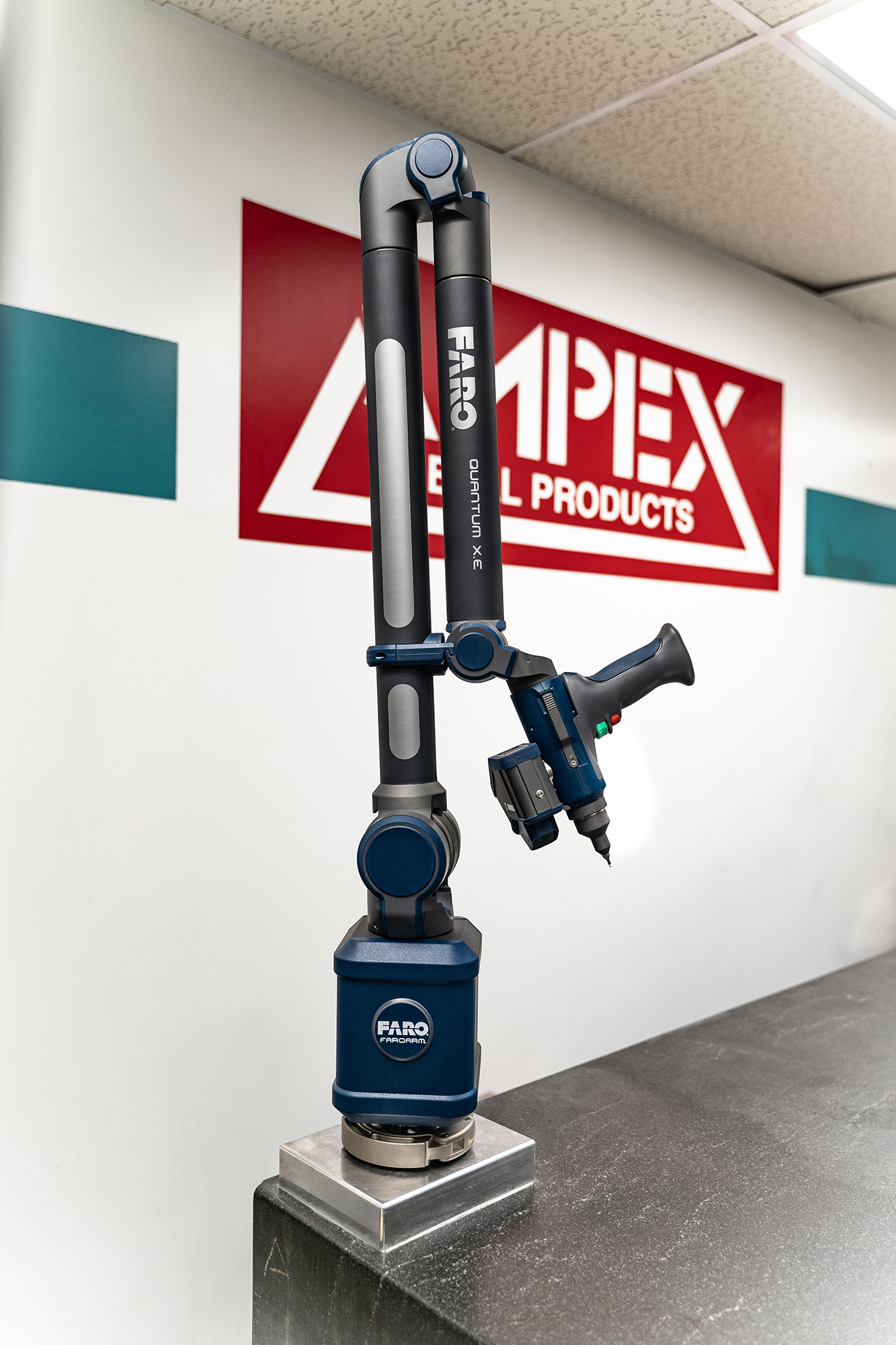Quantum X Faro Arm a 3d scanner that can scan a part and bring it into a cad model, it can also be used as a quality inspection tool to measure parts accurately. can measure straightness and flatness dimensions